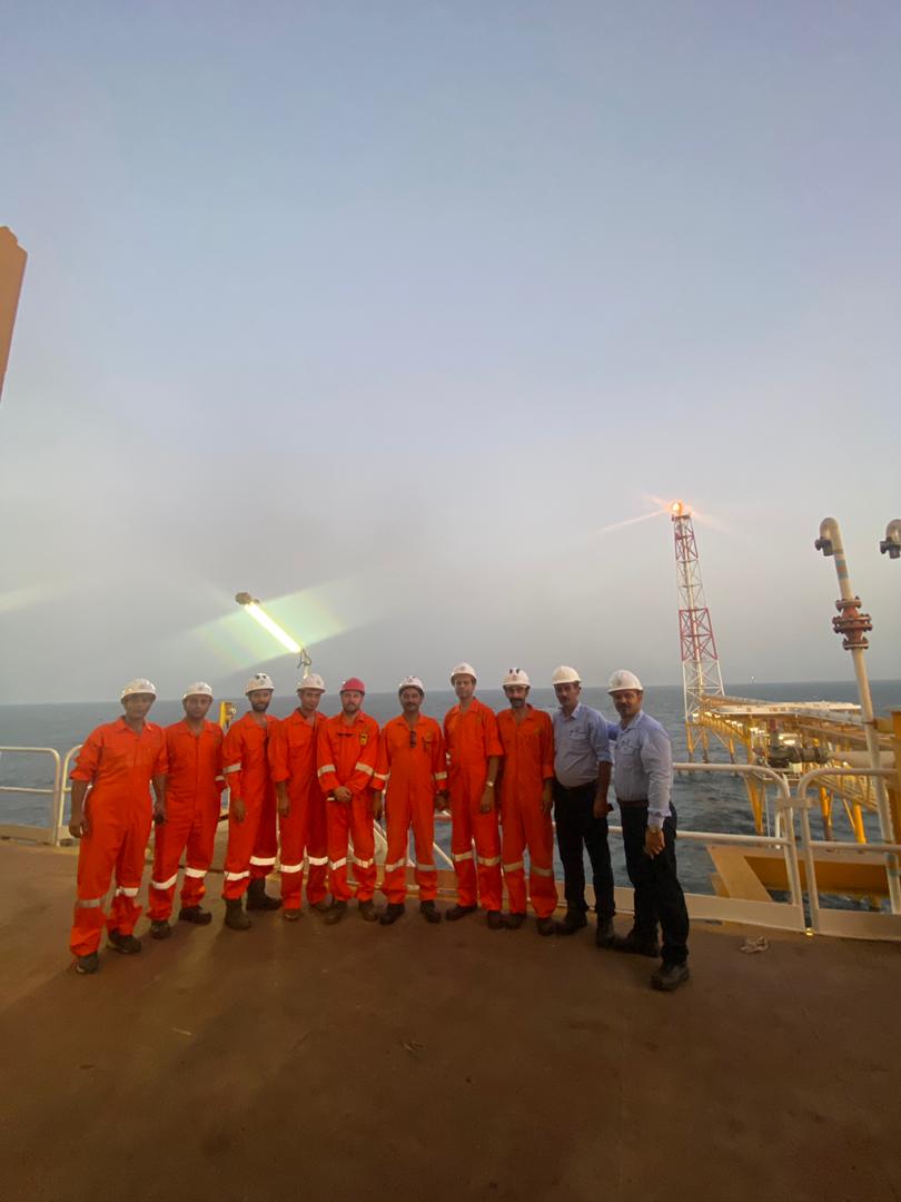 The first offshore exploitation team